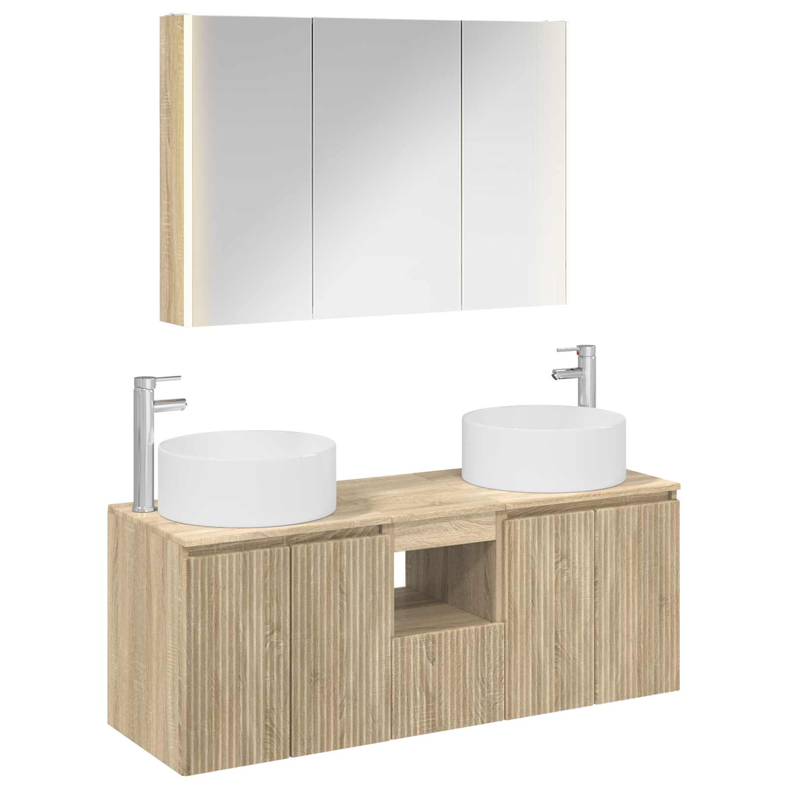 Σετ Ντουλαπιών Μπάνιου 4 pcs Sonoma Δρυς 103,5 x 15,5 x 70 εκ. - Pakobazaar