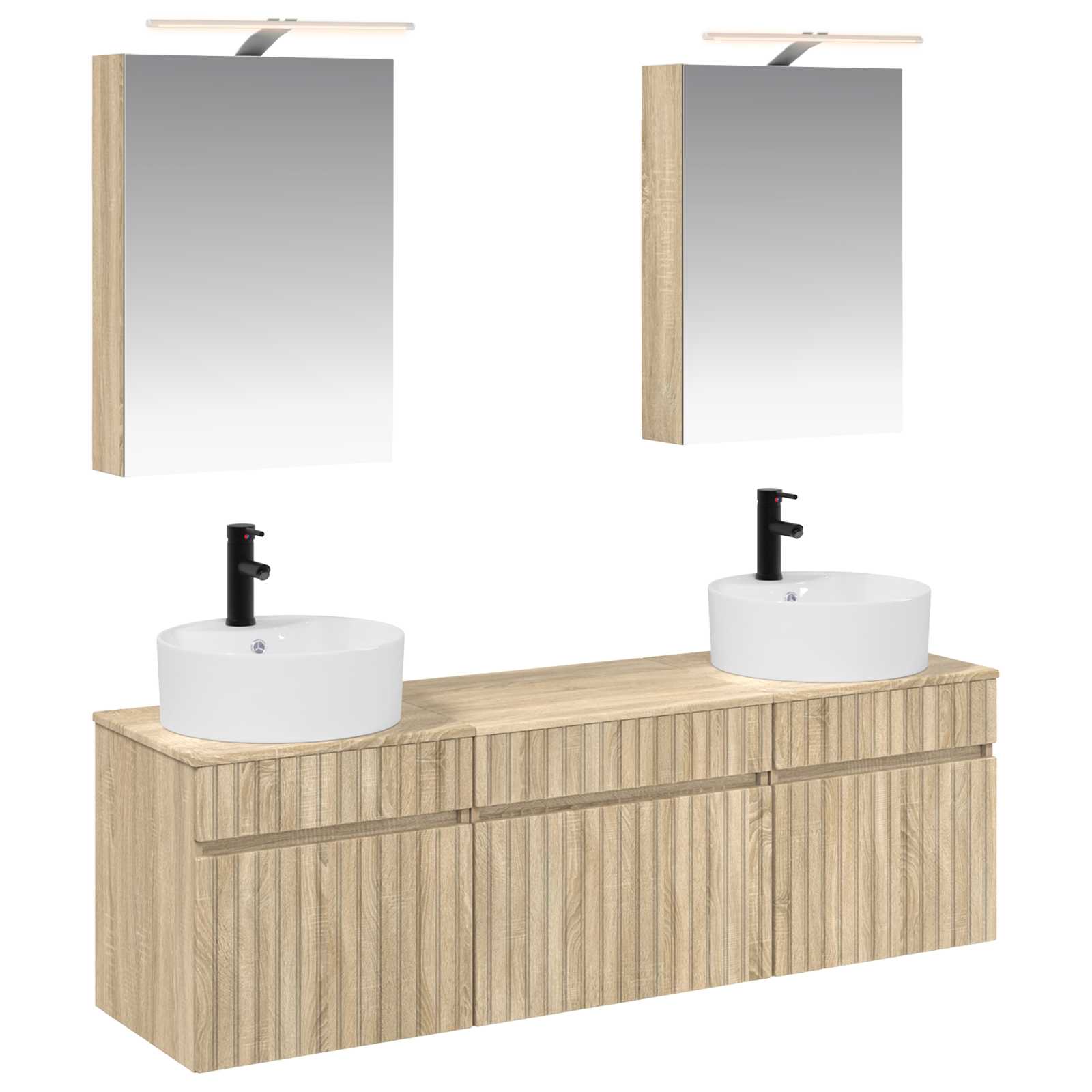 Σετ Ντουλαπιών Μπάνιου 5 pcs Sonoma Δρυς 50 x 14,5 x 70 εκ