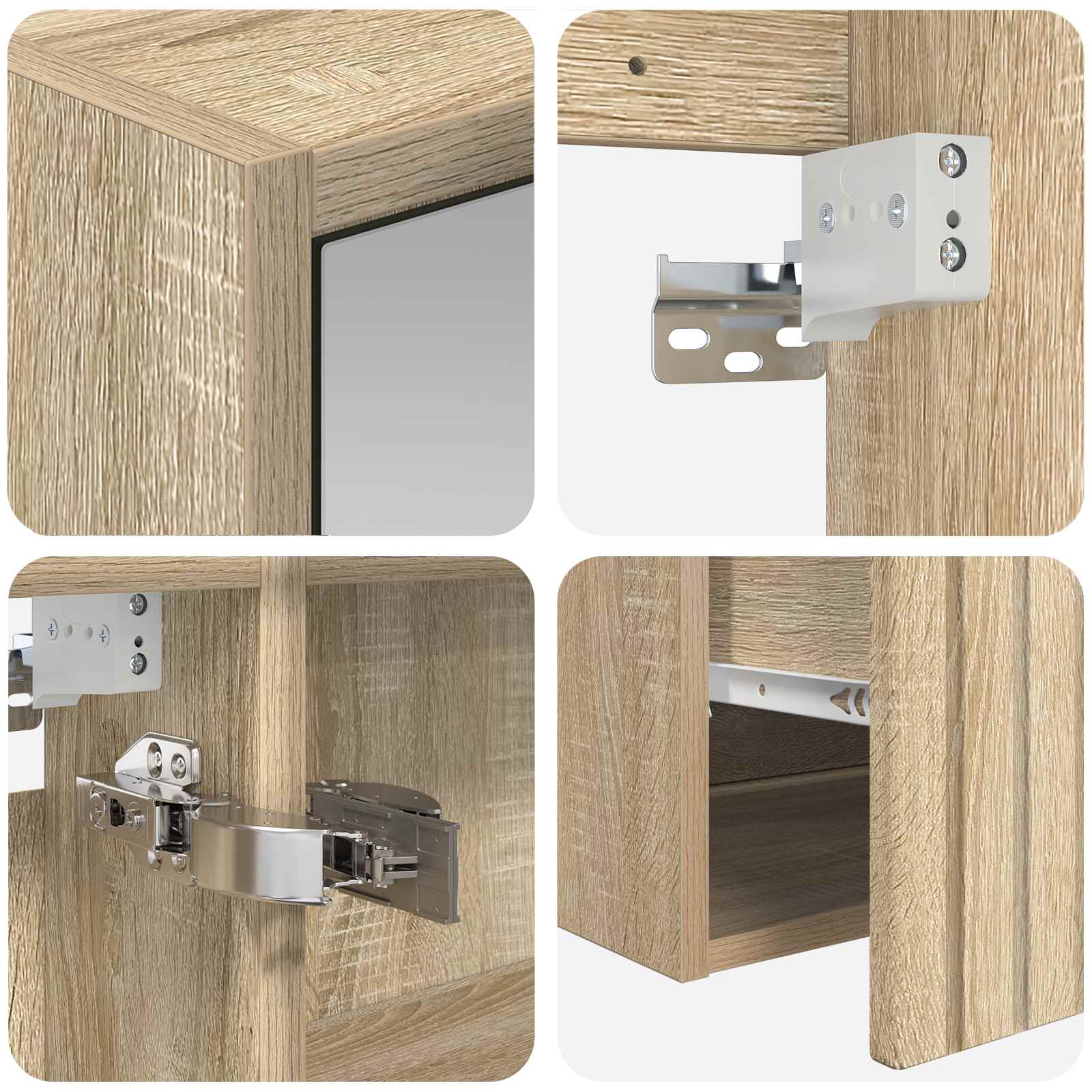 Σετ Ντουλαπιών Μπάνιου 5 pcs Sonoma Δρυς 50 x 14,5 x 70 εκ - Pakobazaar