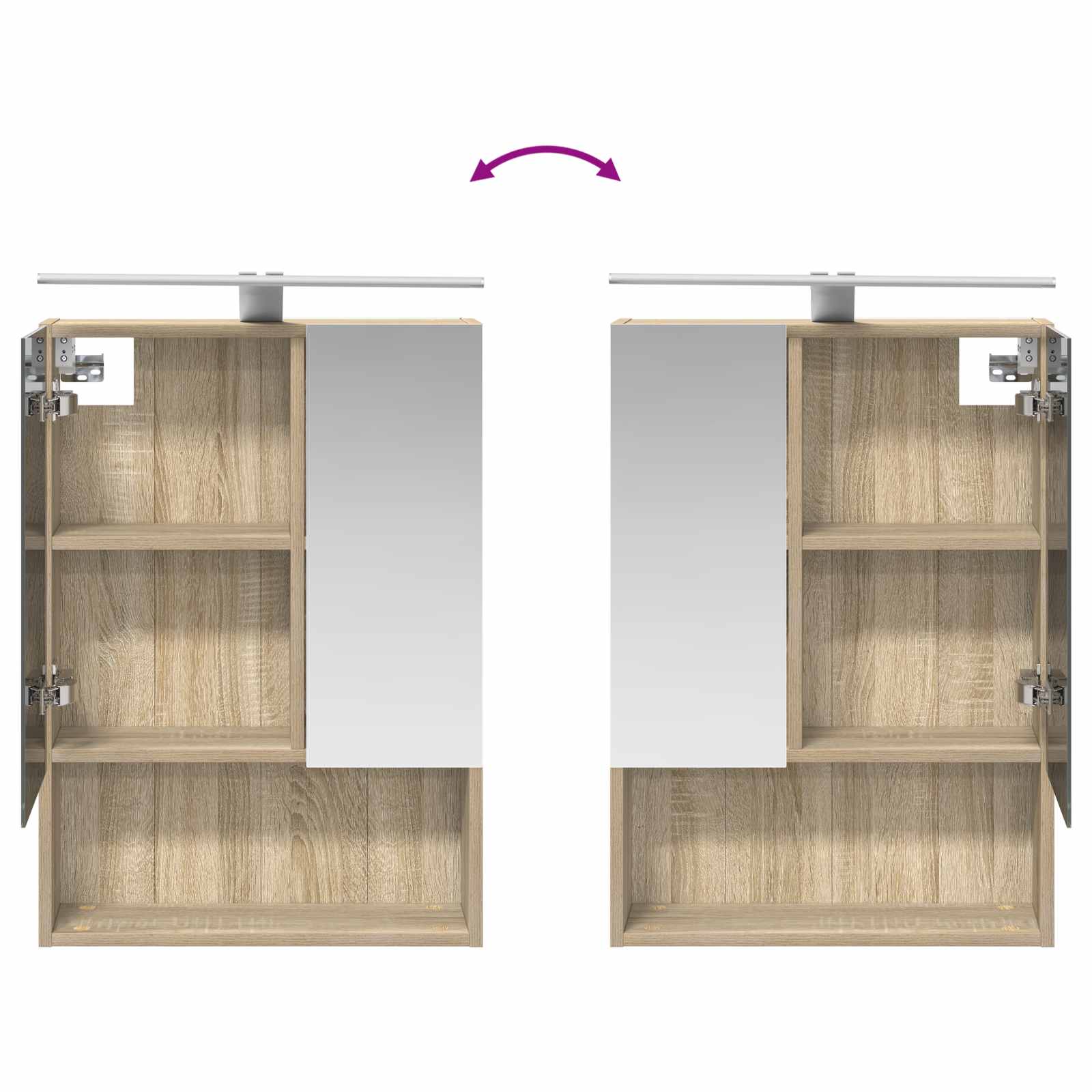 Σετ Ντουλαπιών Μπάνιου 5 pcs Sonoma Δρυς 50 x 14,5 x 70 εκ - Pakobazaar
