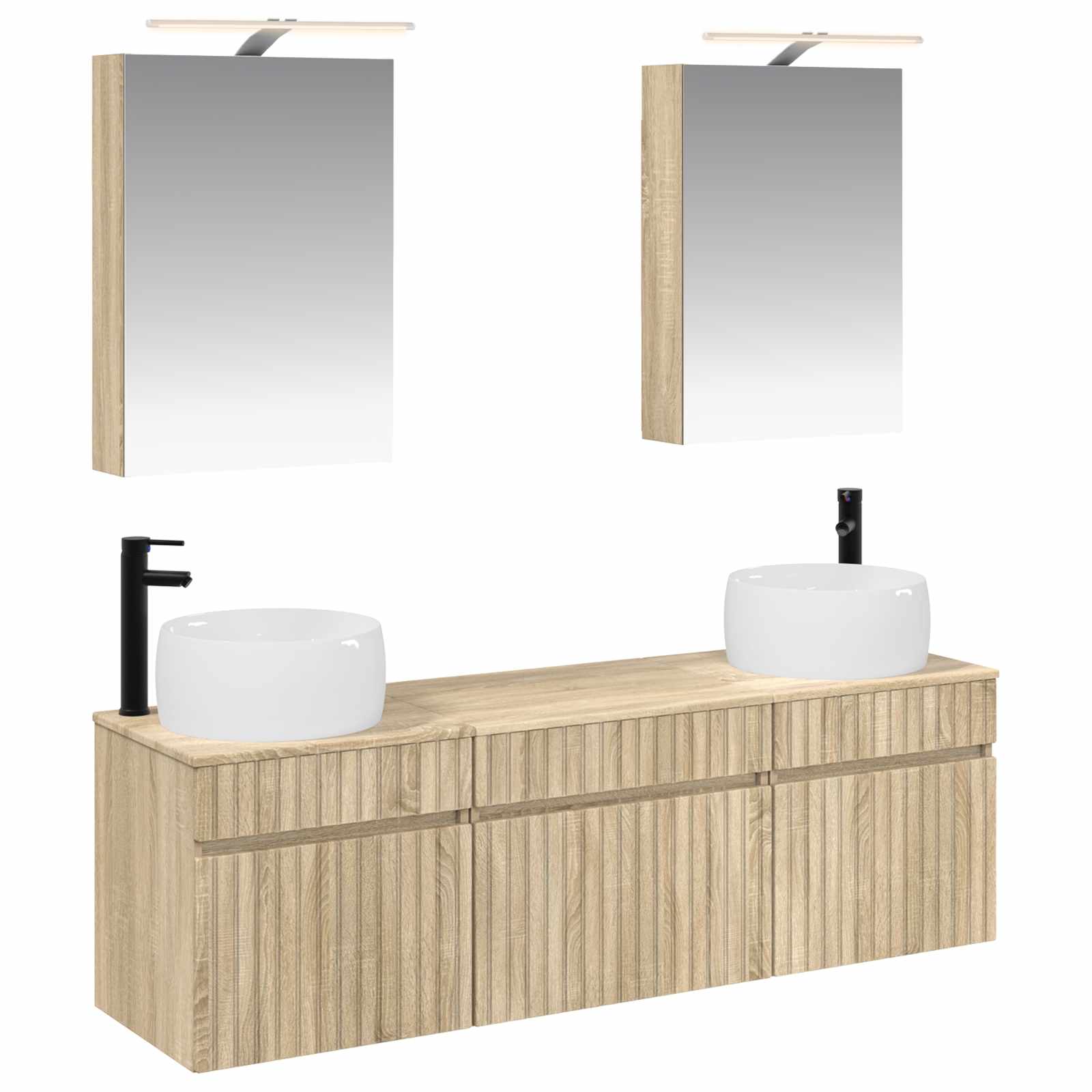 Σετ Ντουλαπιών Μπάνιου 5 pcs Sonoma Δρυς 50 x 14,5 x 70 εκ