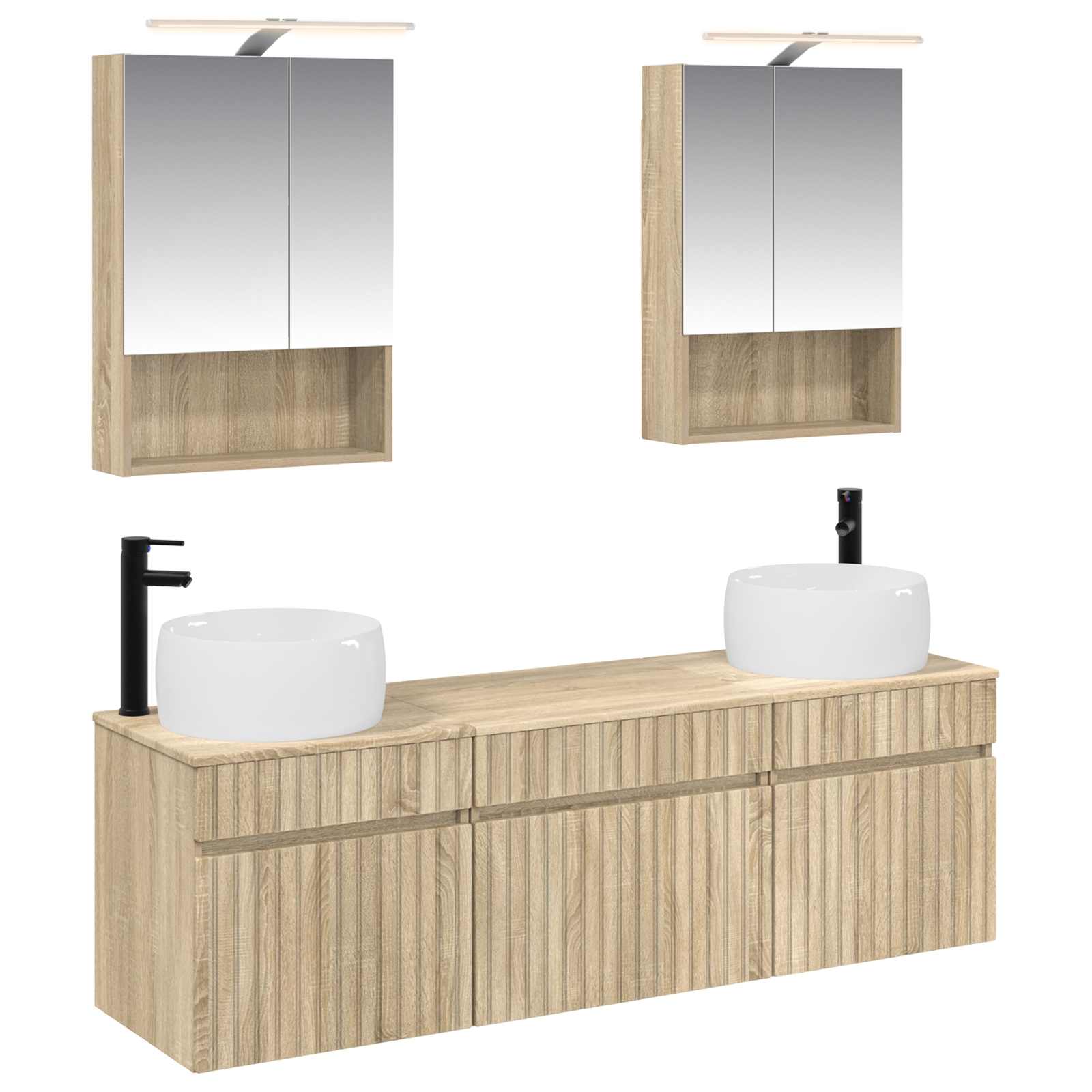 Σετ Ντουλαπιών Μπάνιου 5 pcs Sonoma Δρυς 50 x 14,5 x 70 εκ