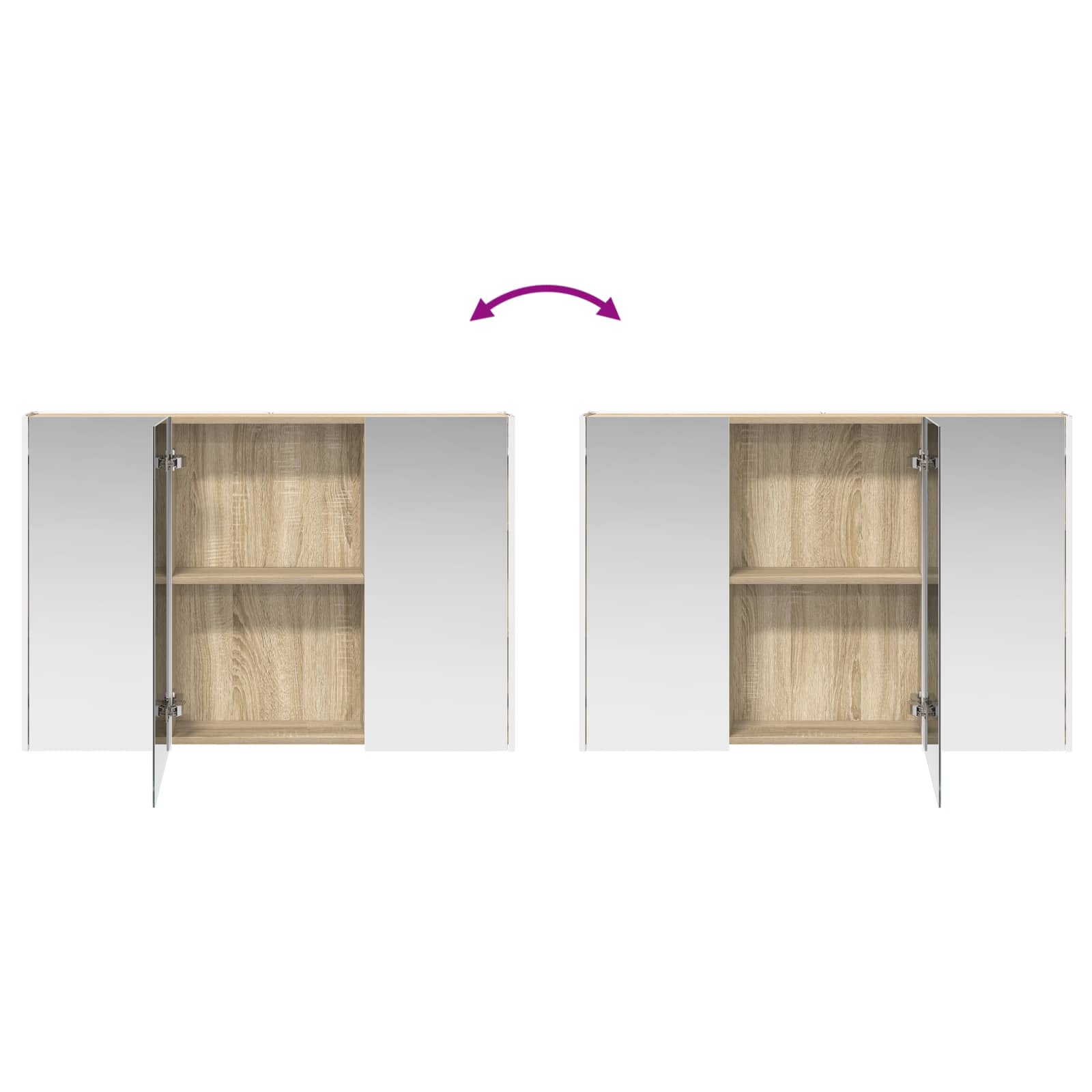 Σετ Ντουλαπιών Μπάνιου 4 pcs Sonoma Δρυς 103,5 x 15,5 x 70 εκ. - Pakobazaar