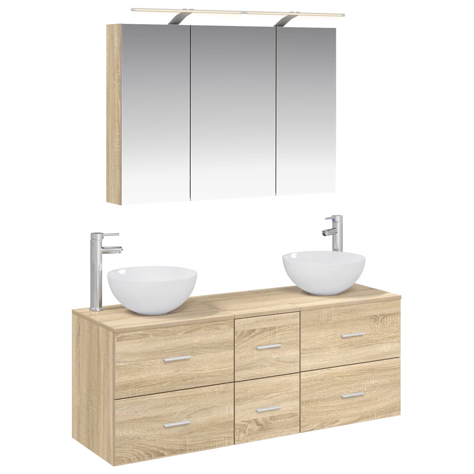 Σετ Επίπλων Μπάνιου 4 pcs Sonoma Δρυς