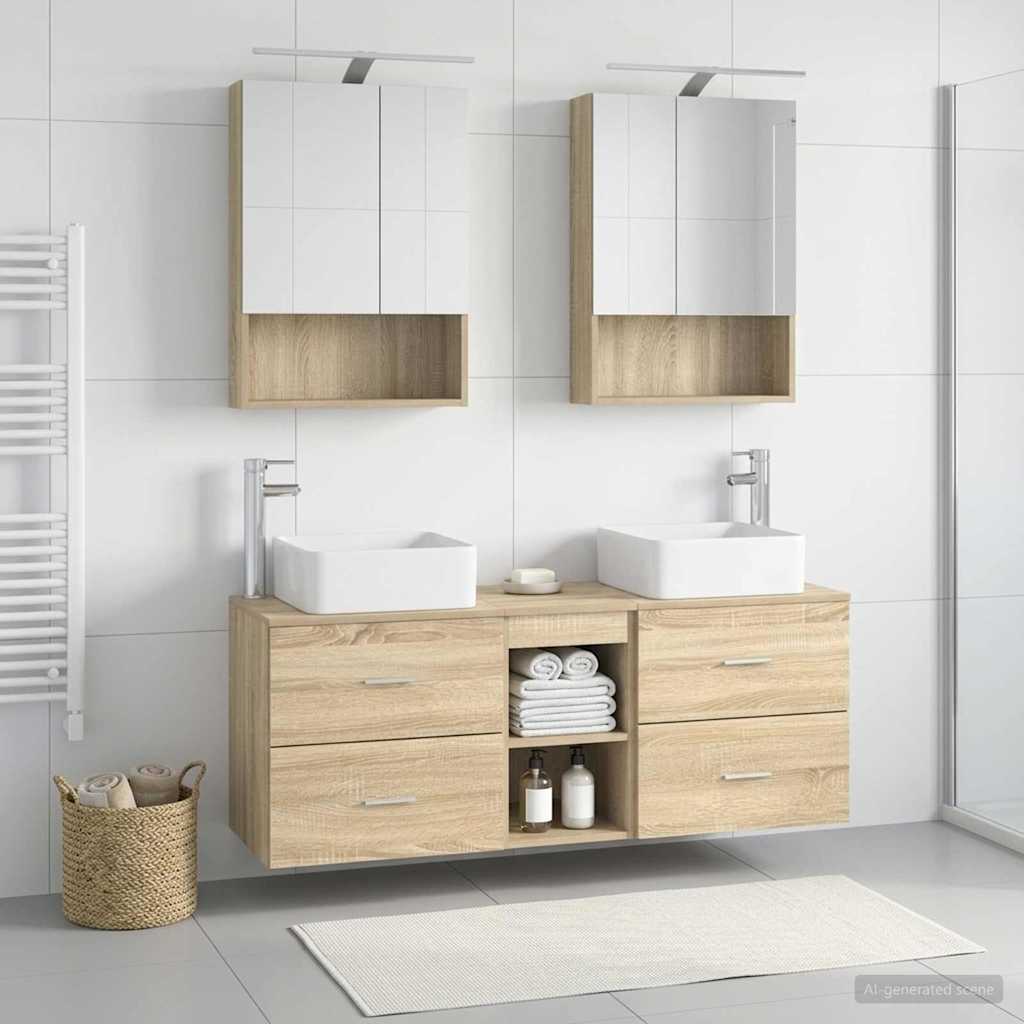 Σετ Επίπλων Μπάνιου 5 pcs Sonoma Δρυς