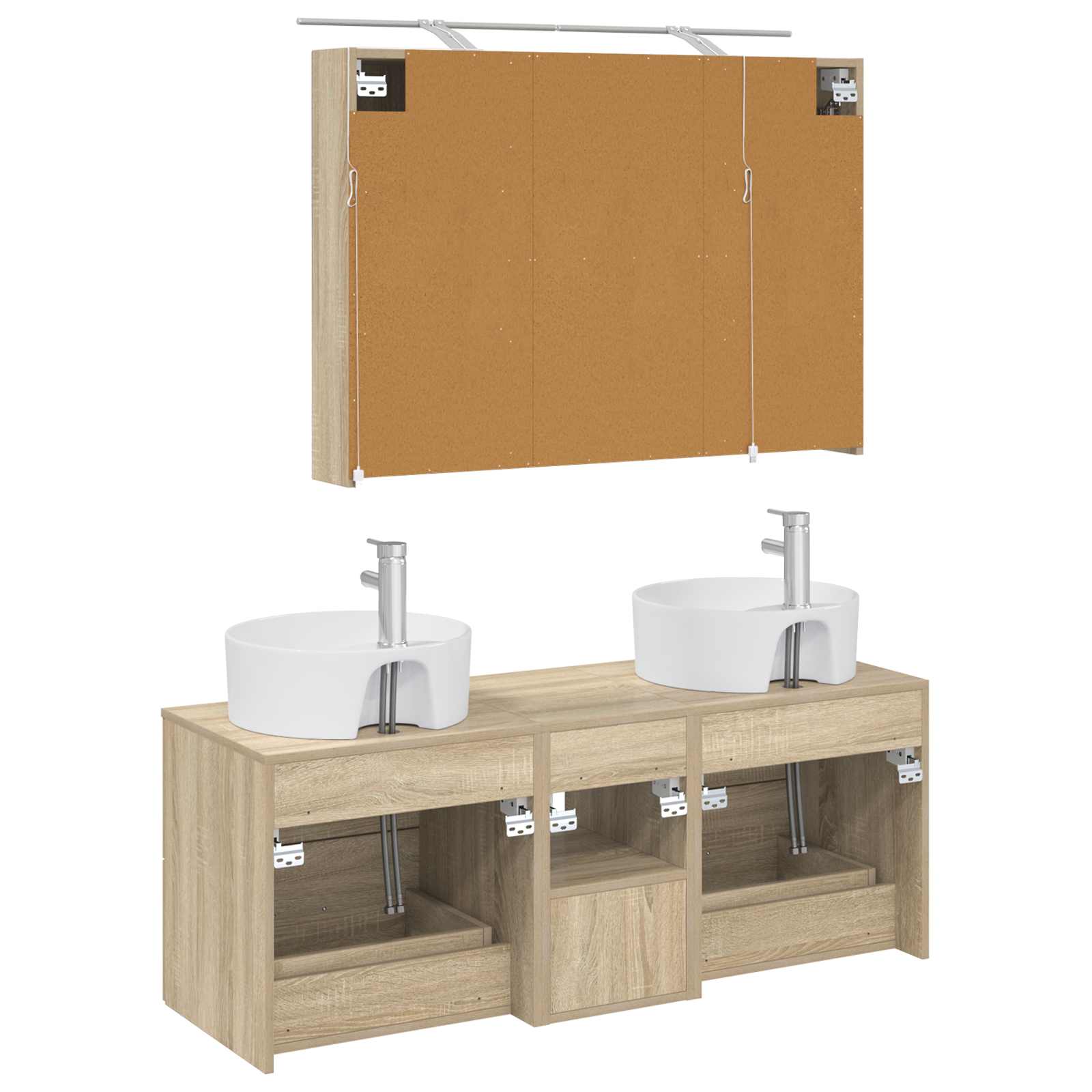 Σετ Επίπλων Μπάνιου 4 pcs Sonoma Δρυς
