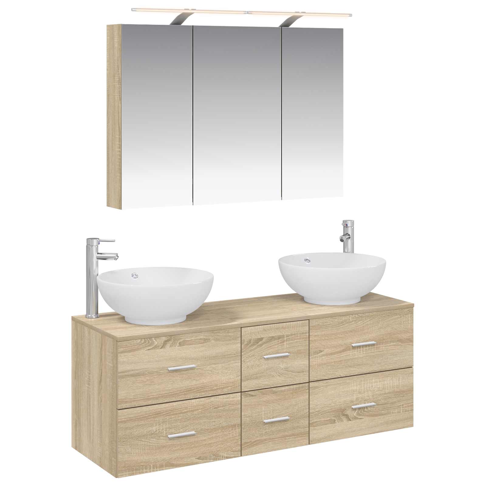 Σετ Επίπλων Μπάνιου 4 pcs Sonoma Δρυς