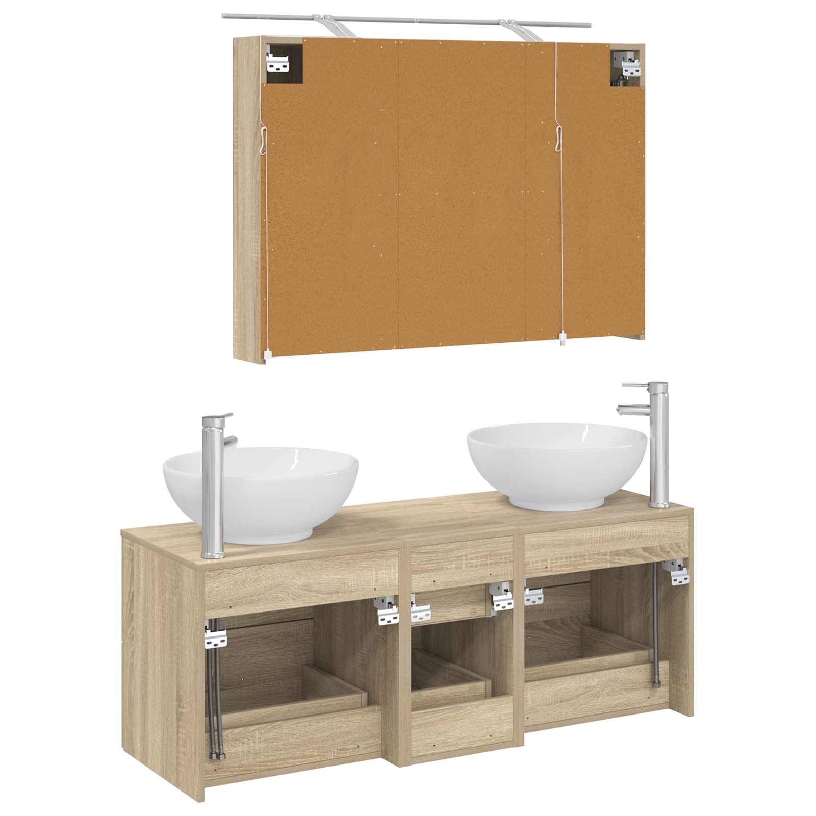 Σετ Επίπλων Μπάνιου 4 pcs Sonoma Δρυς