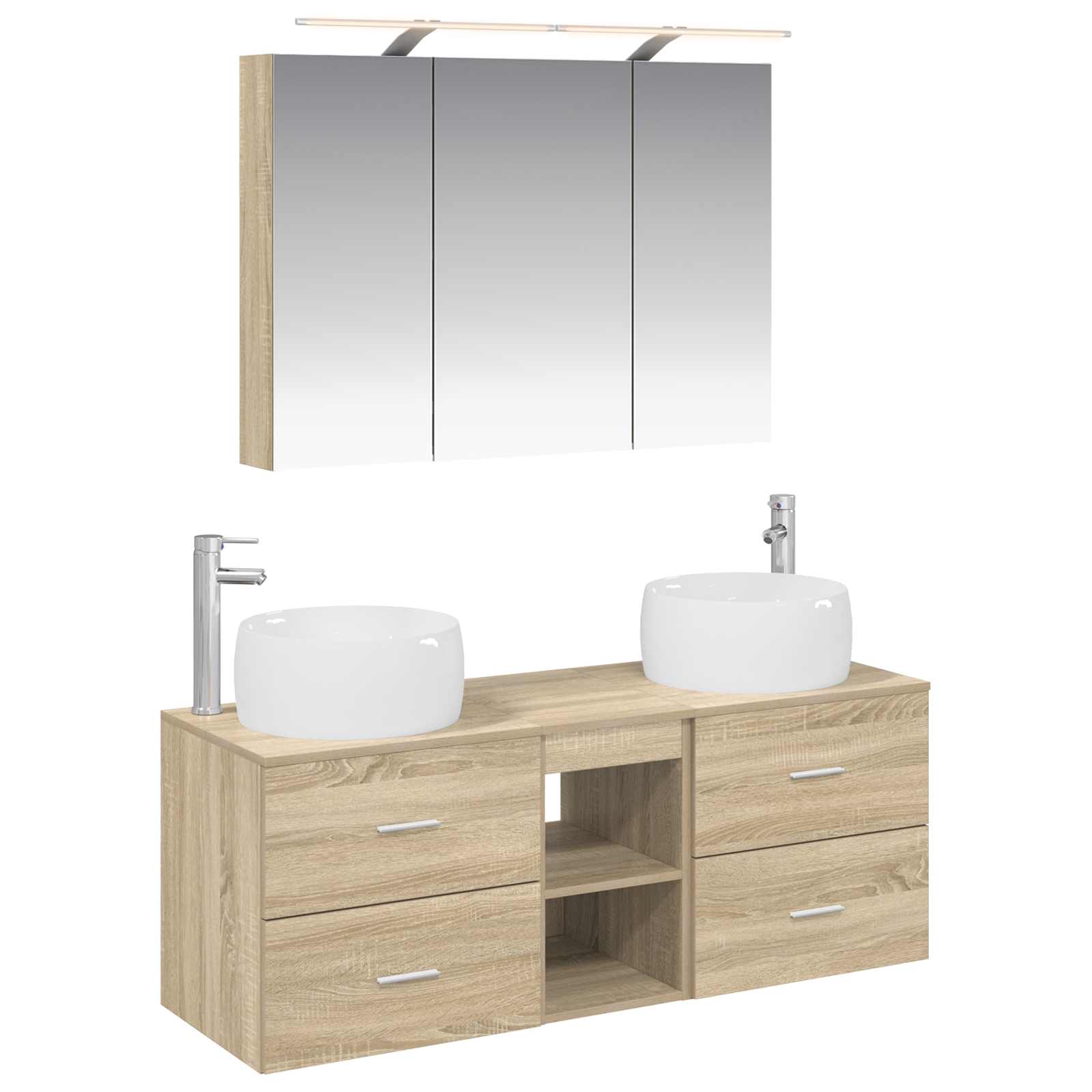 Σετ Επίπλων Μπάνιου 4 pcs Sonoma Δρυς