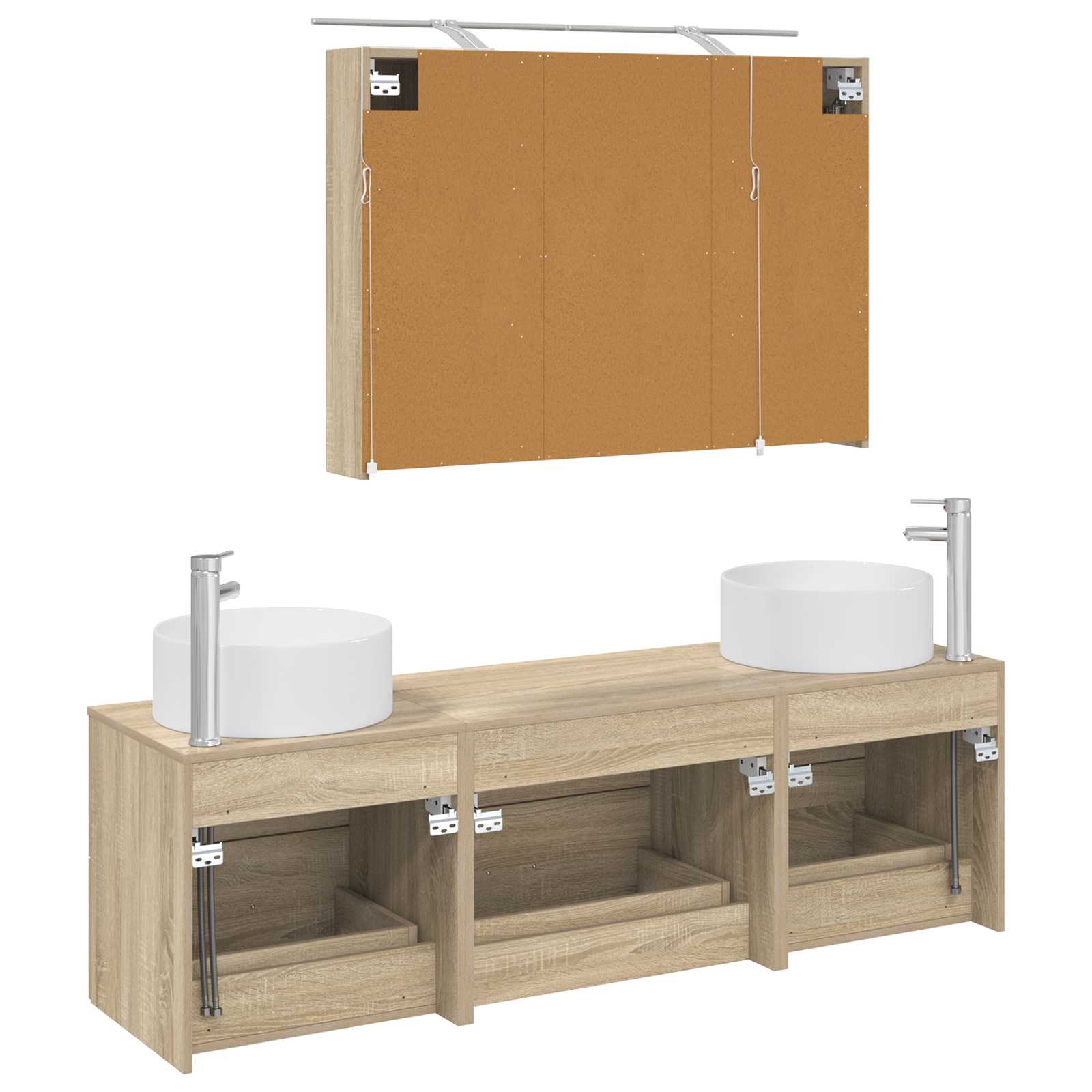 Σετ Επίπλων Μπάνιου 4 pcs Sonoma Δρυς - Pakobazaar