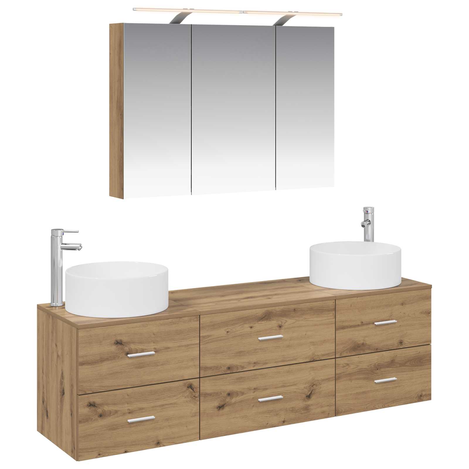 Σετ Επίπλων Μπάνιου 4 pcs Artisan Δρυς - Pakobazaar