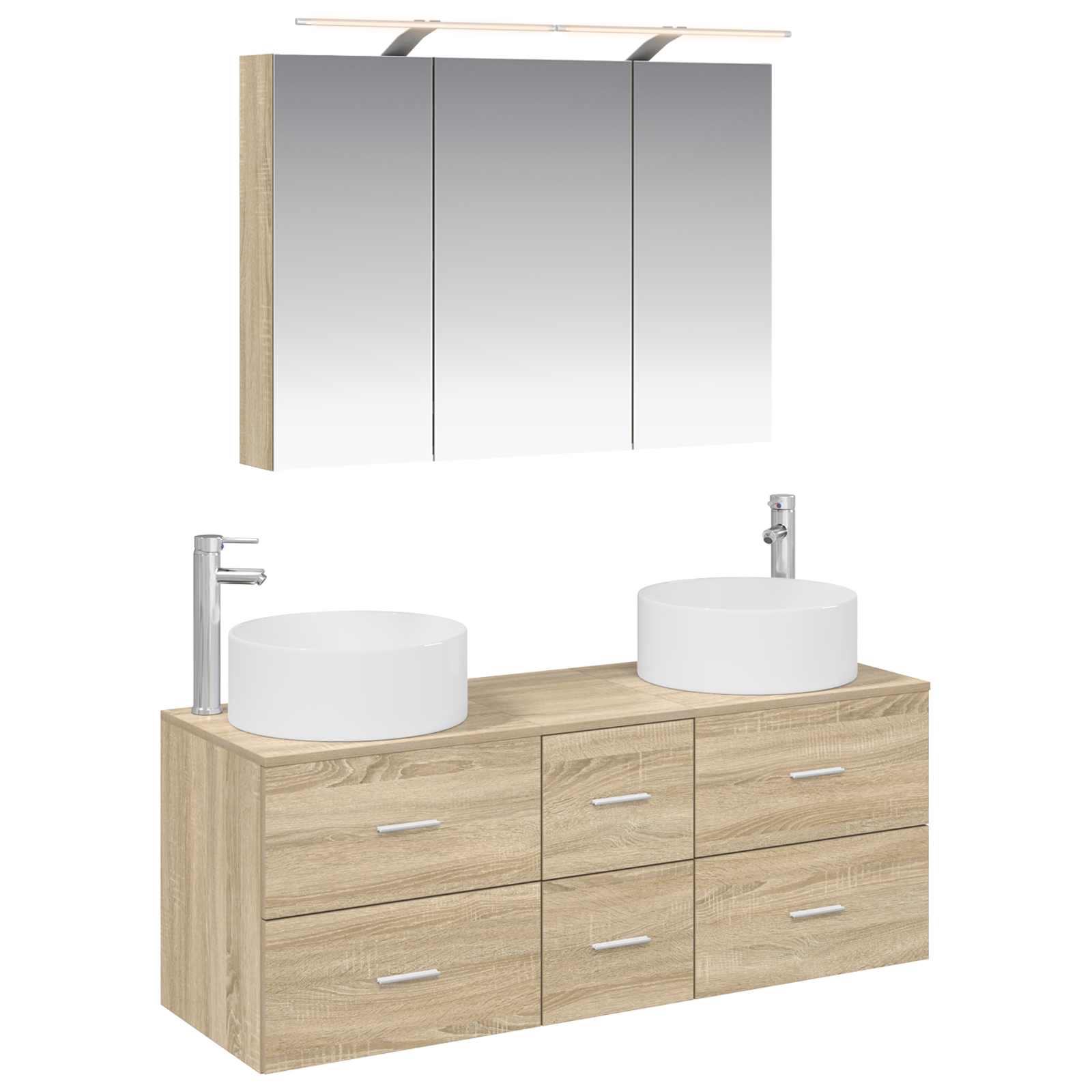 Σετ Επίπλων Μπάνιου 4 pcs Sonoma Δρυς