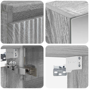 Σετ Ντουλαπιών Μπάνιου 5 pcs Γκρι Sonoma 50 x 14,5 x 70 εκ - Pakobazaar