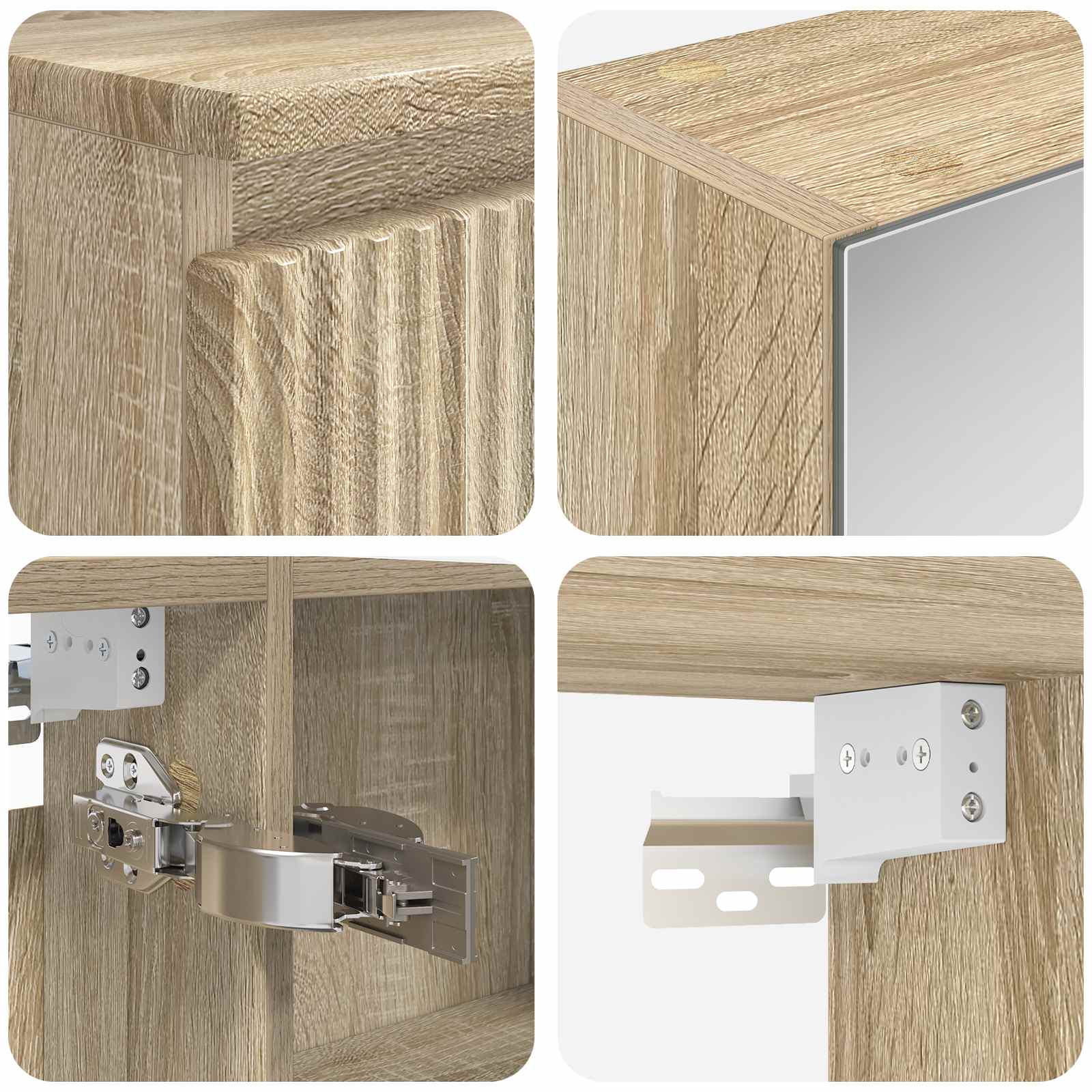 Σετ Ντουλαπιών Μπάνιου 5 pcs Sonoma Δρυς 50 x 14,5 x 70 εκ