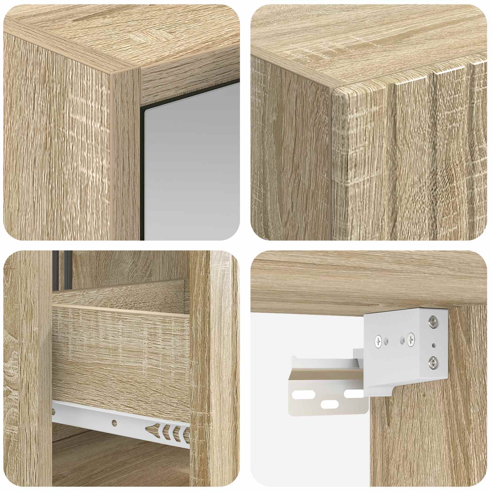 Σετ Ντουλαπιών Μπάνιου 5 pcs Sonoma Δρυς 40 x 10,5 x 60,5 εκ