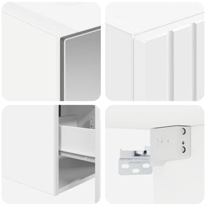 Σετ Ντουλαπιών Μπάνιου 5 pcs Λευκό 43 x 16 x 62,5 εκ. - Pakobazaar