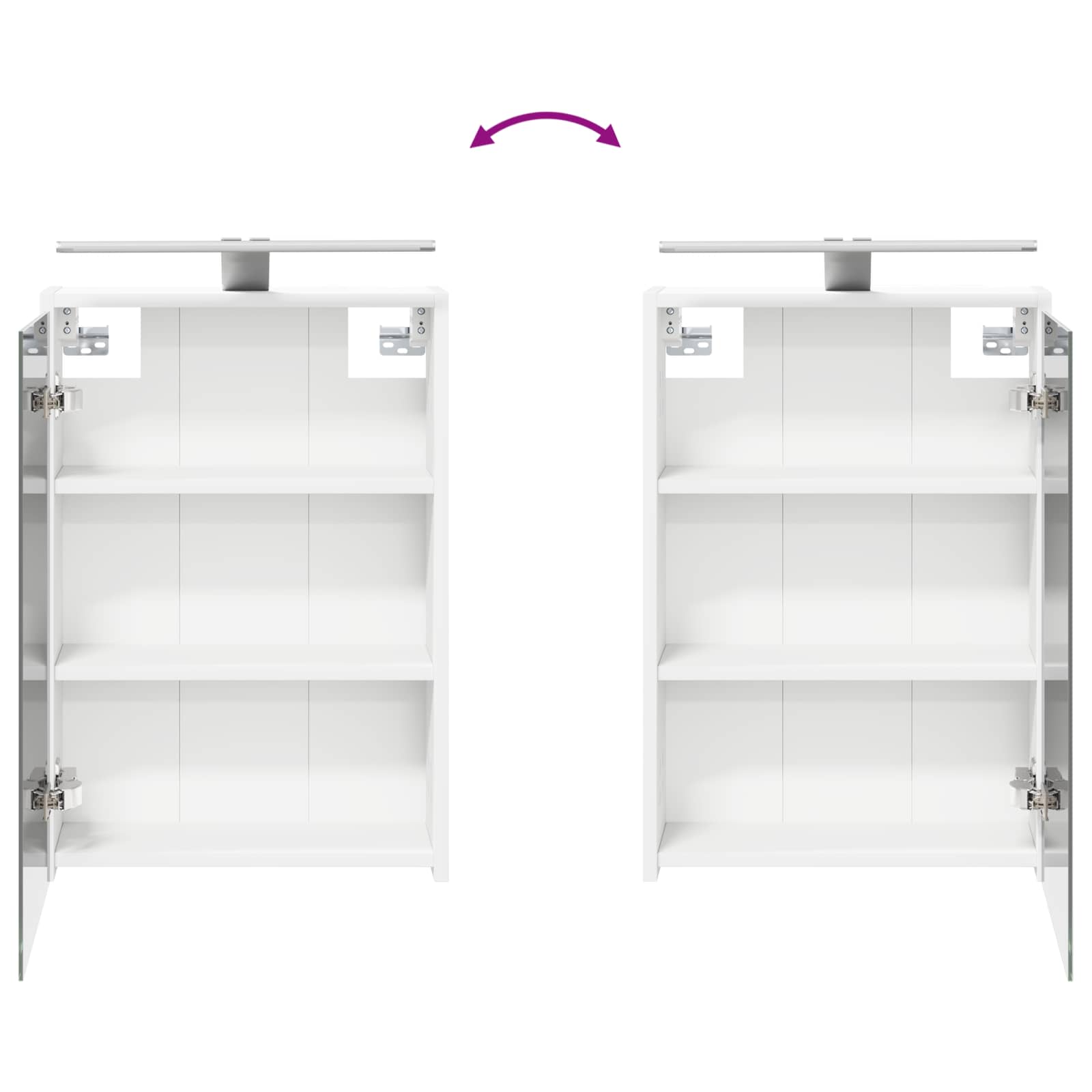 Σετ Ντουλαπιών Μπάνιου 4 pcs Λευκό 43 x 16 x 62,5 εκ. - Pakobazaar