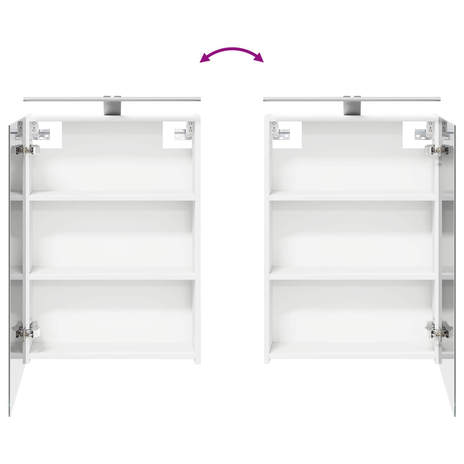 Σετ Ντουλαπιών Μπάνιου 4 pcs Λευκό 50 x 14,5 x 70 εκ - Pakobazaar
