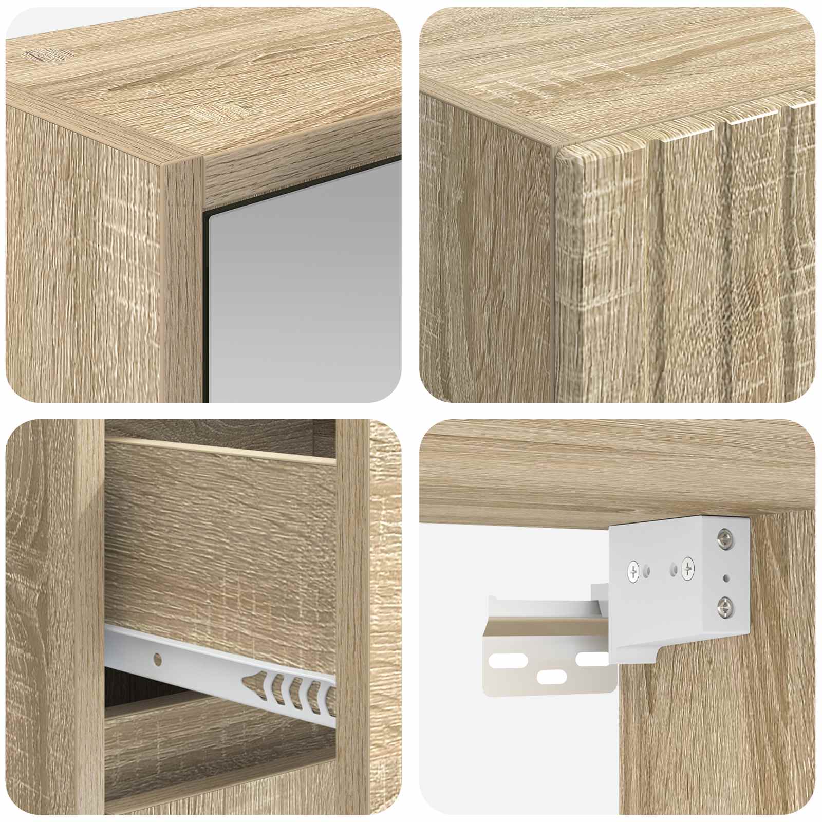 Σετ Επίπλων Μπάνιου 4 pcs Sonoma Δρυς