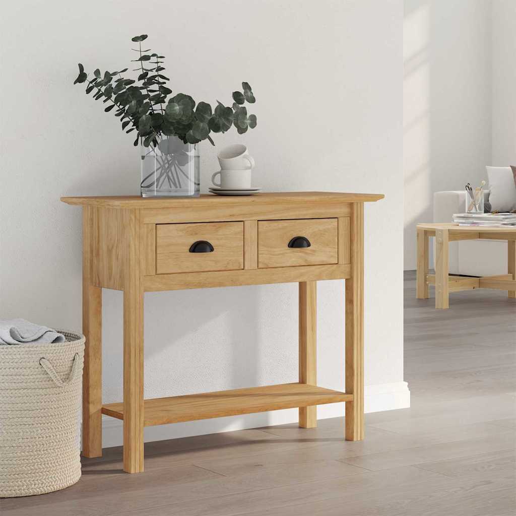 Τραπέζι κονσόλας με συρτάρι BODO Μέλι Καφέ 91 x 34.7 x 74 εκ.