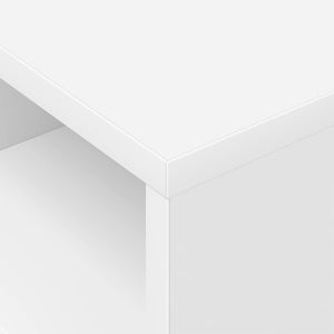 End Table 2 τμχ. Λευκό 30,5 x 30 x 45 εκ Επεξεργασμένο Ξύλο