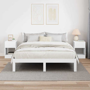 End Table 2 τμχ. Λευκό 30,5 x 30 x 45 εκ Επεξεργασμένο Ξύλο