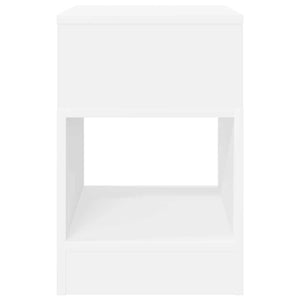 End Table 2 τμχ. Λευκό 30,5 x 30 x 45 εκ Επεξεργασμένο Ξύλο