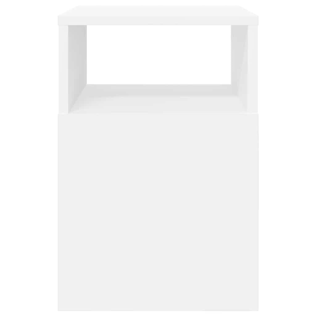 End Table 2 pcs Λευκό 30,5 x 30 x 45 εκ Επεξεργασμένο ξύλο