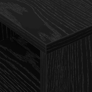 End Table Μαύρη Οξυά 30,5 x 30 x 45 εκ Επεξεργασμένο Ξύλο