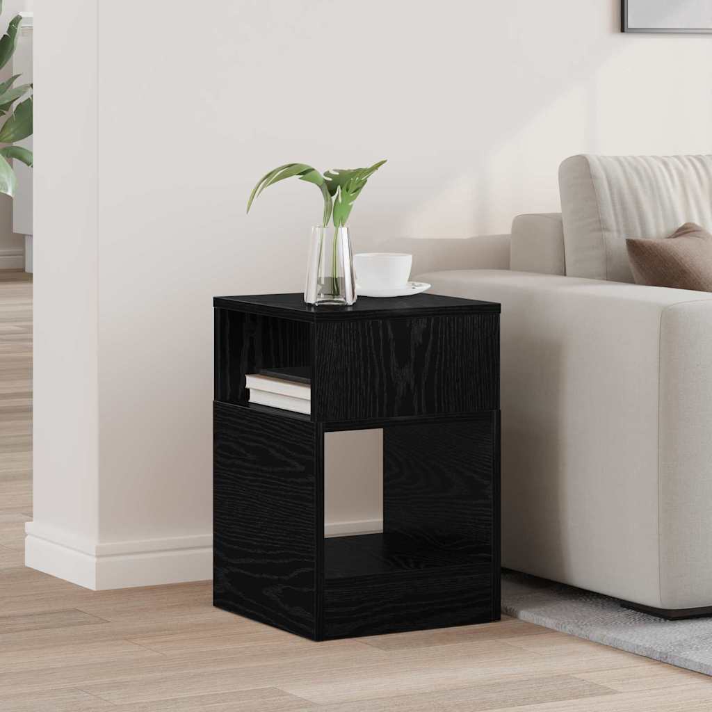 End Table Μαύρη Οξυά 30,5 x 30 x 45 εκ Επεξεργασμένο ξύλο