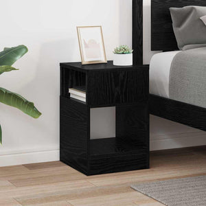 End Table Μαύρη Οξυά 30,5 x 30 x 45 εκ Επεξεργασμένο Ξύλο