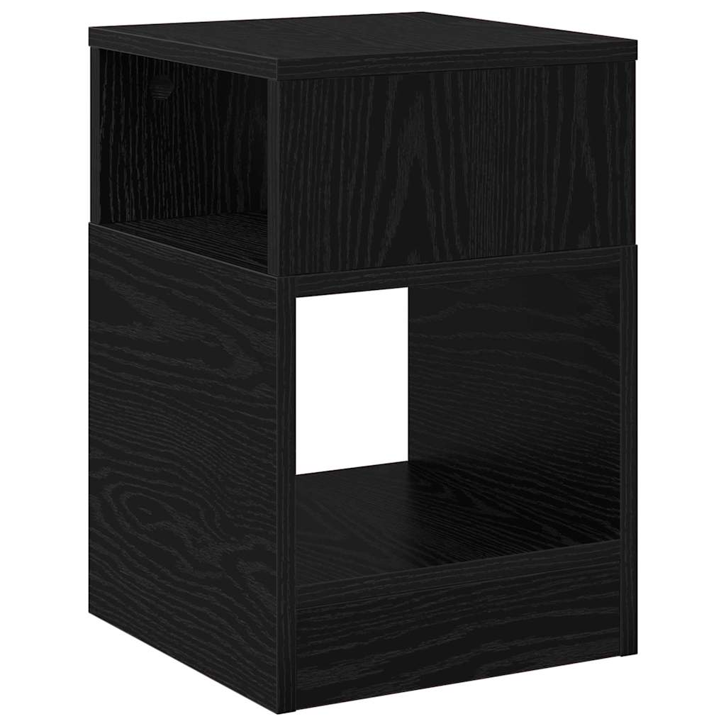 End Table Μαύρη Οξυά 30,5 x 30 x 45 εκ Επεξεργασμένο ξύλο