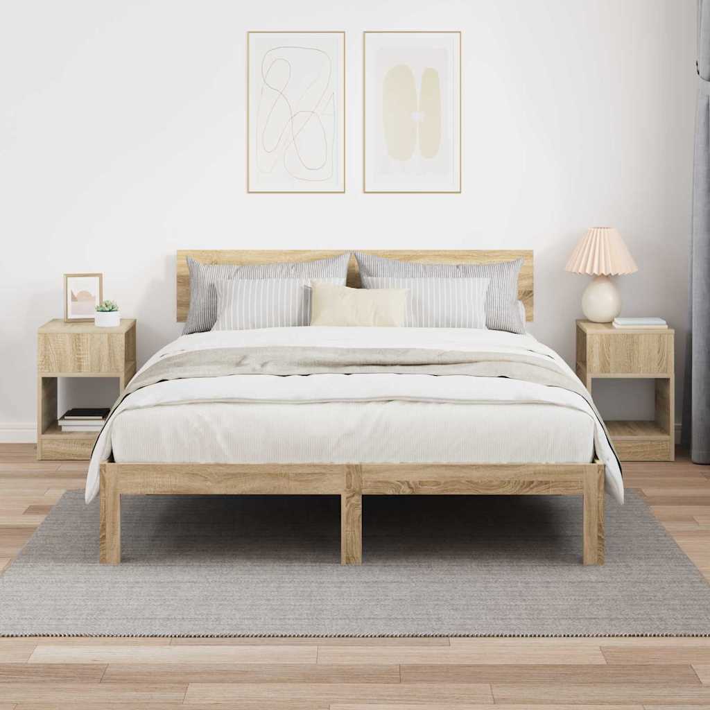 End Table 2 pcs Δρύς Sonoma 30,5 x 30 x 45 εκ