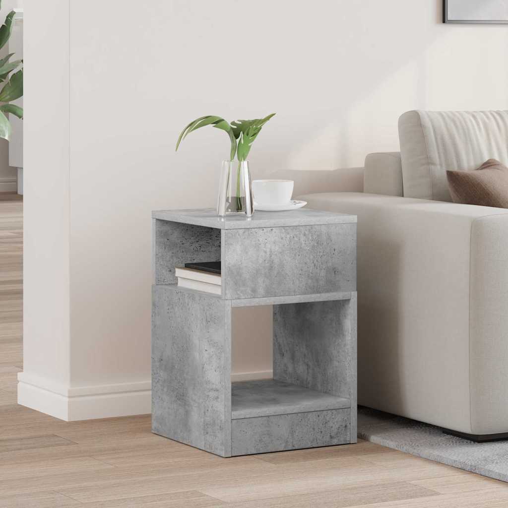 End Table Σκυρόδεμα Γκρι 30,5 x 30 x 45 εκ Επεξεργασμένο ξύλο
