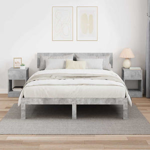 End Table 2 τμχ. Σκυρόδεμα Γκρι 30,5 x 30 x 45 εκ