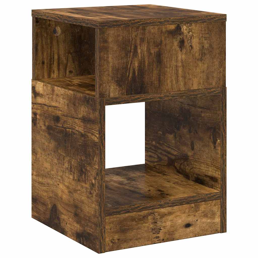 End Table Καπνιστό Δρύς 30,5 x 30 x 45 εκ Επεξεργασμένο ξύλο