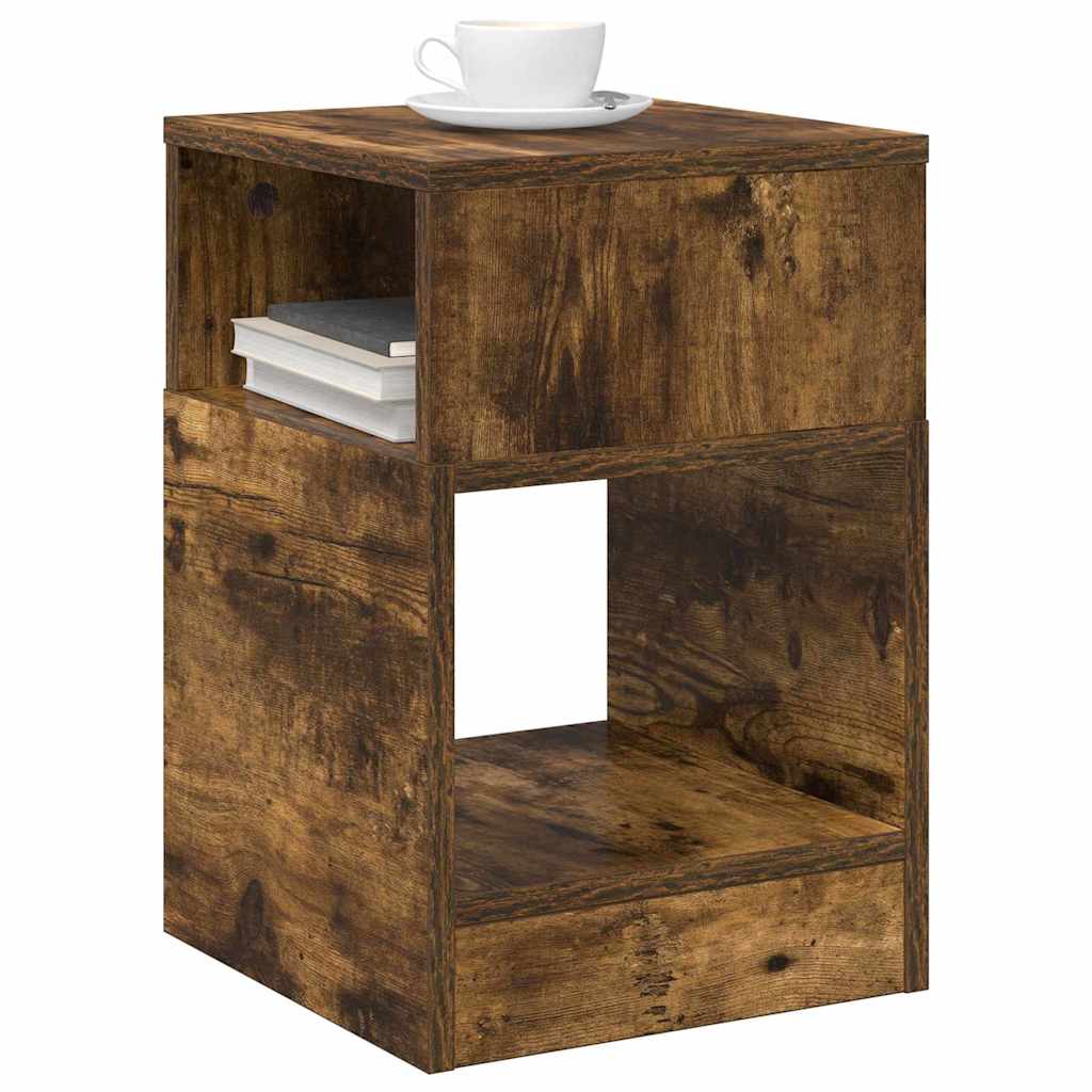 End Table Καπνιστό Δρύς 30,5 x 30 x 45 εκ Επεξεργασμένο ξύλο