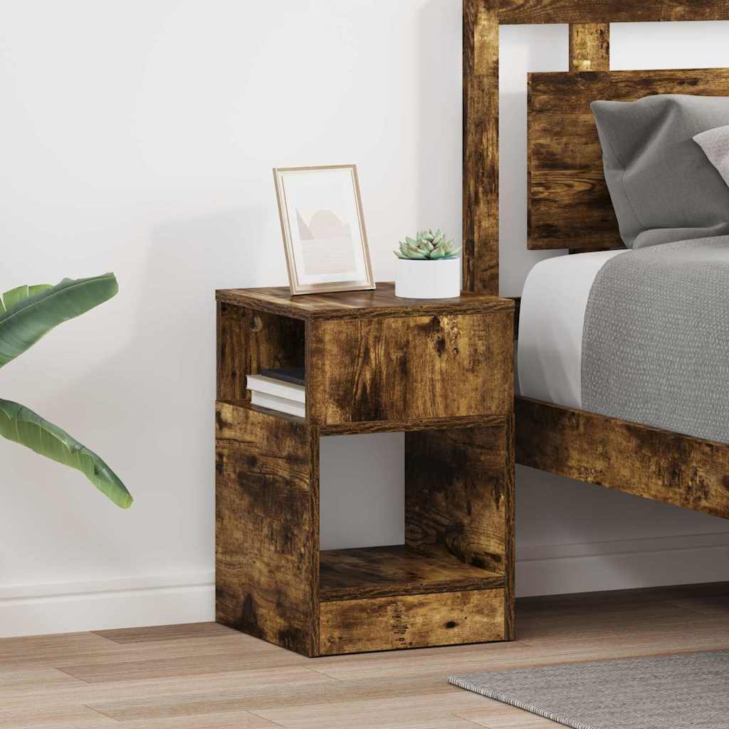 End Table 2 pcs Καπνιστό Δρύς 30,5 x 30 x 45 εκ