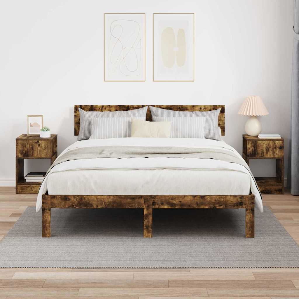 End Table 2 pcs Καπνιστό Δρύς 30,5 x 30 x 45 εκ