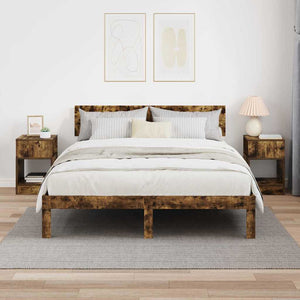 End Table 2 τμχ. Καπνιστό Δρύς 30,5 x 30 x 45 εκ