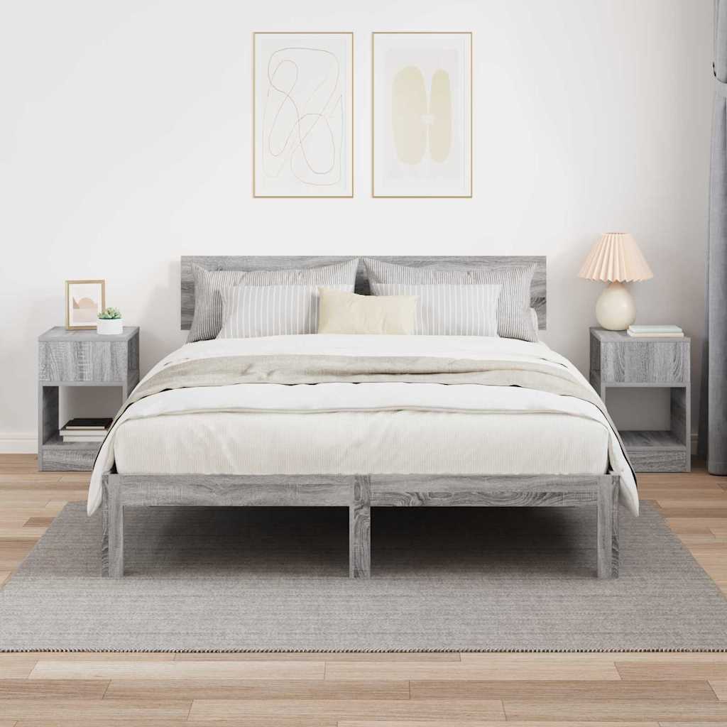 End Table 2 pcs Γκρίζο Σονομα 30,5 x 30 x 45 εκ