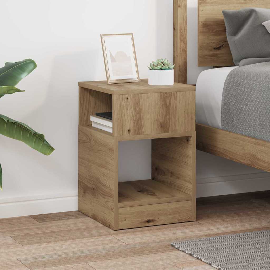 End Table Artisan Oak 30,5 x 30 x 45 εκ Επεξεργασμένο Ξύλο
