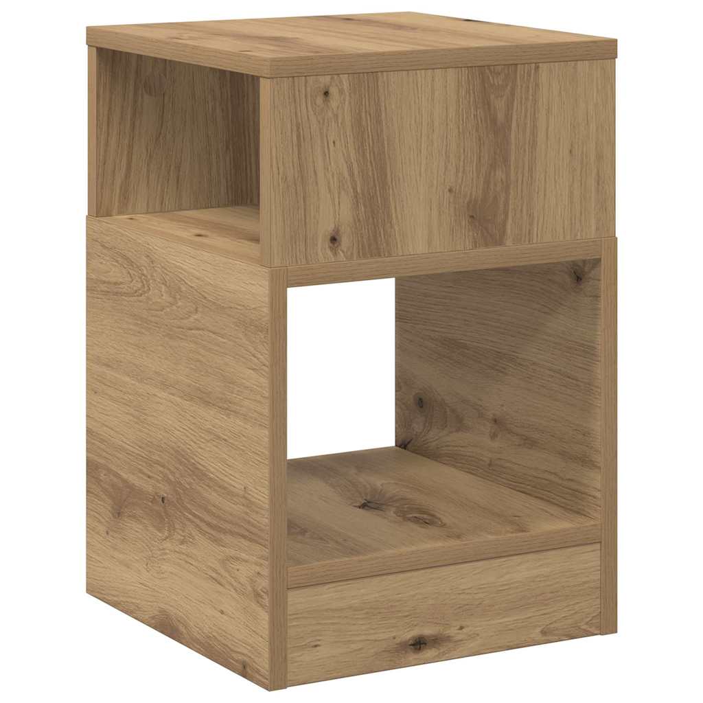 End Table Artisan Oak 30,5 x 30 x 45 εκ Επεξεργασμένο Ξύλο