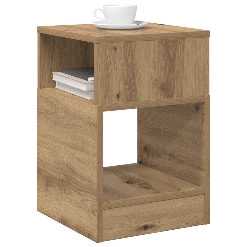 End Table Artisan Oak 30,5 x 30 x 45 εκ Επεξεργασμένο Ξύλο