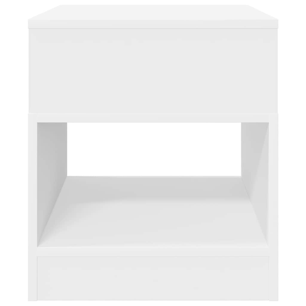 End Table 2 pcs Λευκό 40,5 x 40 x 45 εκ Επεξεργασμένο ξύλο