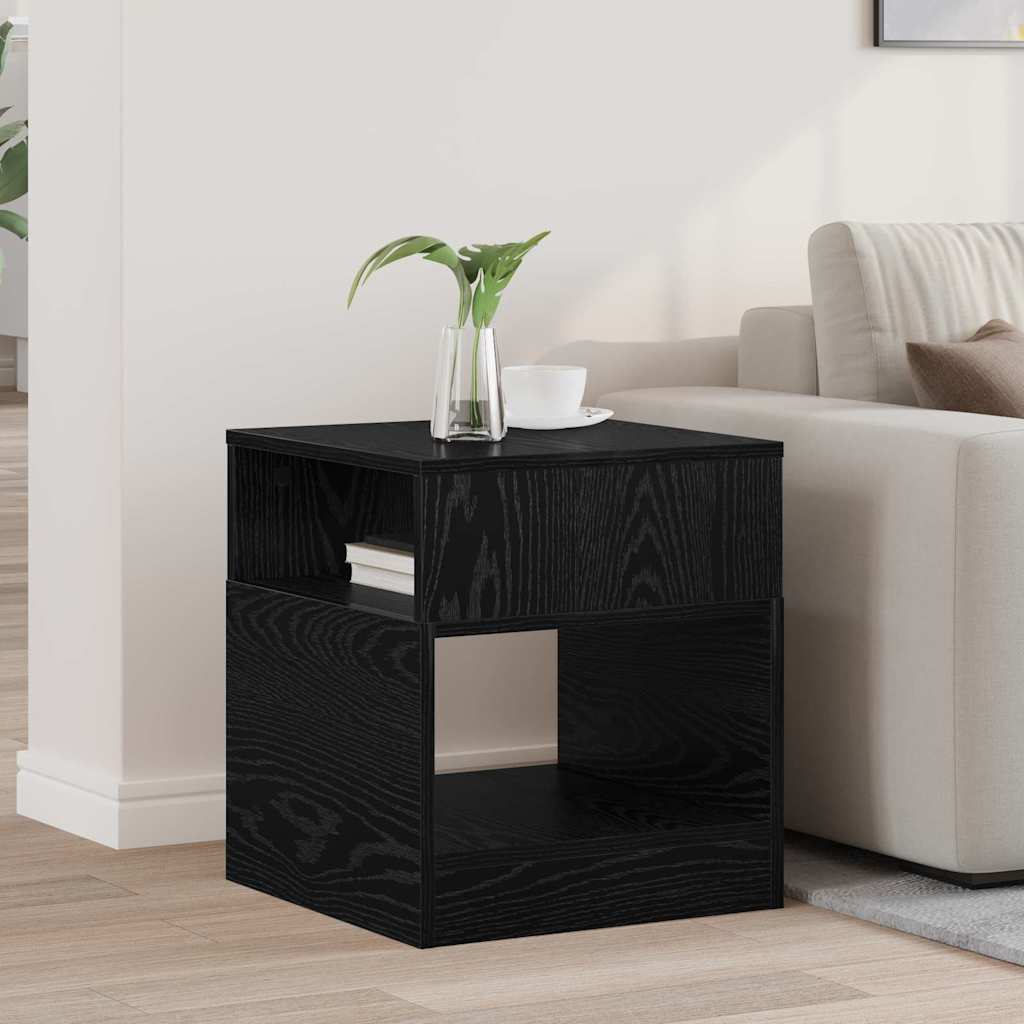 End Table Μαύρη Οξυά 40,5 x 40 x 45 εκ Επεξεργασμένο ξύλο