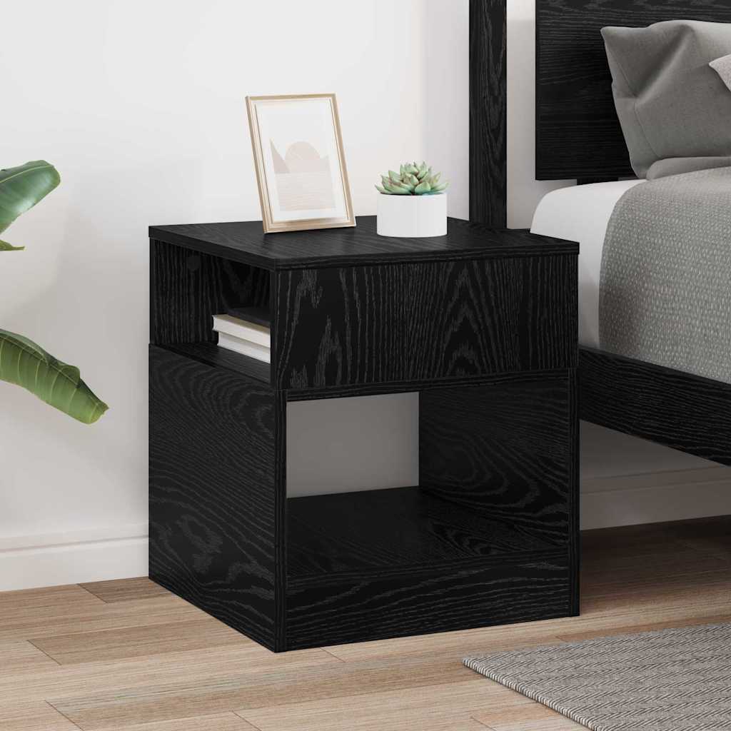 End Table Μαύρη Οξυά 40,5 x 40 x 45 εκ Επεξεργασμένο ξύλο