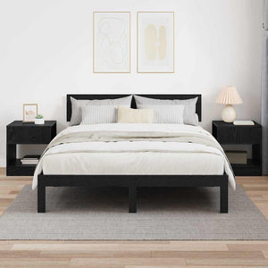 End Table 2 τμχ. Μαύρη Οξυά 40,5 x 40 x 45 εκ