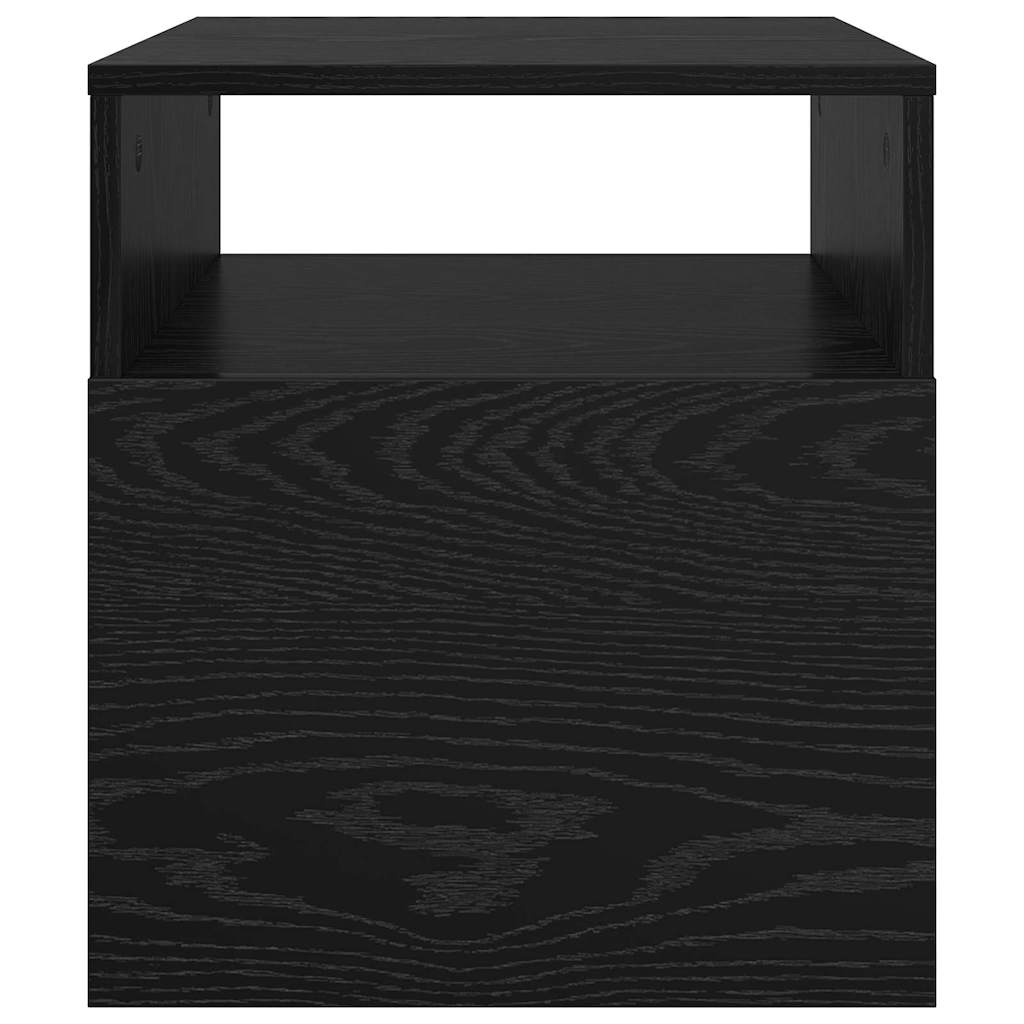 End Table 2 pcs Μαύρη Οξυά 40,5 x 40 x 45 εκ Επεξεργασμένο ξύλο