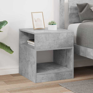 End Table Σκυρόδεμα Γκρι 40,5 x 40 x 45 εκ Επεξεργασμένο Ξύλο